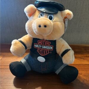 Harley-Davidson Plush Pig in Black and Tan